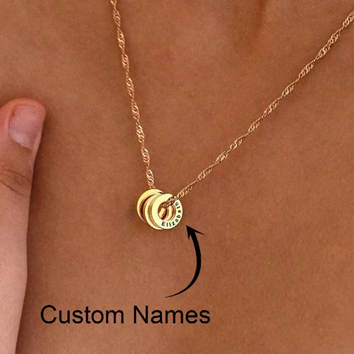 COLLIER ANNEAUX | JUSQU'À 3 PRÉNOMS