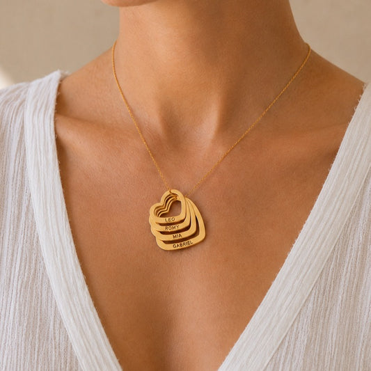 COLLIER COEUR | JUSQU'À 4 PRÉNOMS